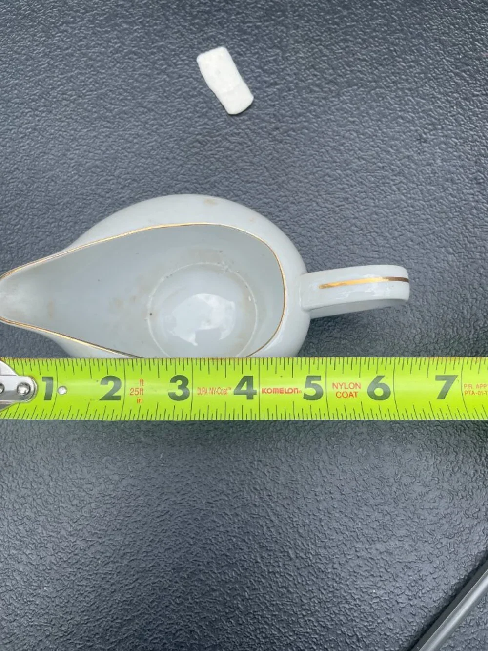 Vintage Creamer China Gray Leaf Gold Trim Tea Serving Decor